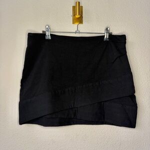 Free People Asymmetrical Black Mini Skirt Size 12